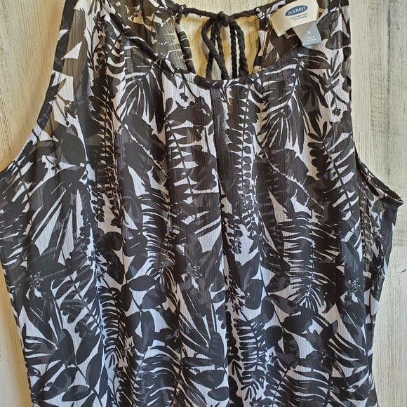 Old Navy Leaf Print SwimSuit Cover Up Dress 0054 - Picture 9 of 10